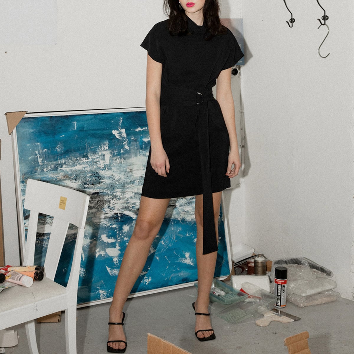 Short Black Sunday Dress SS CN