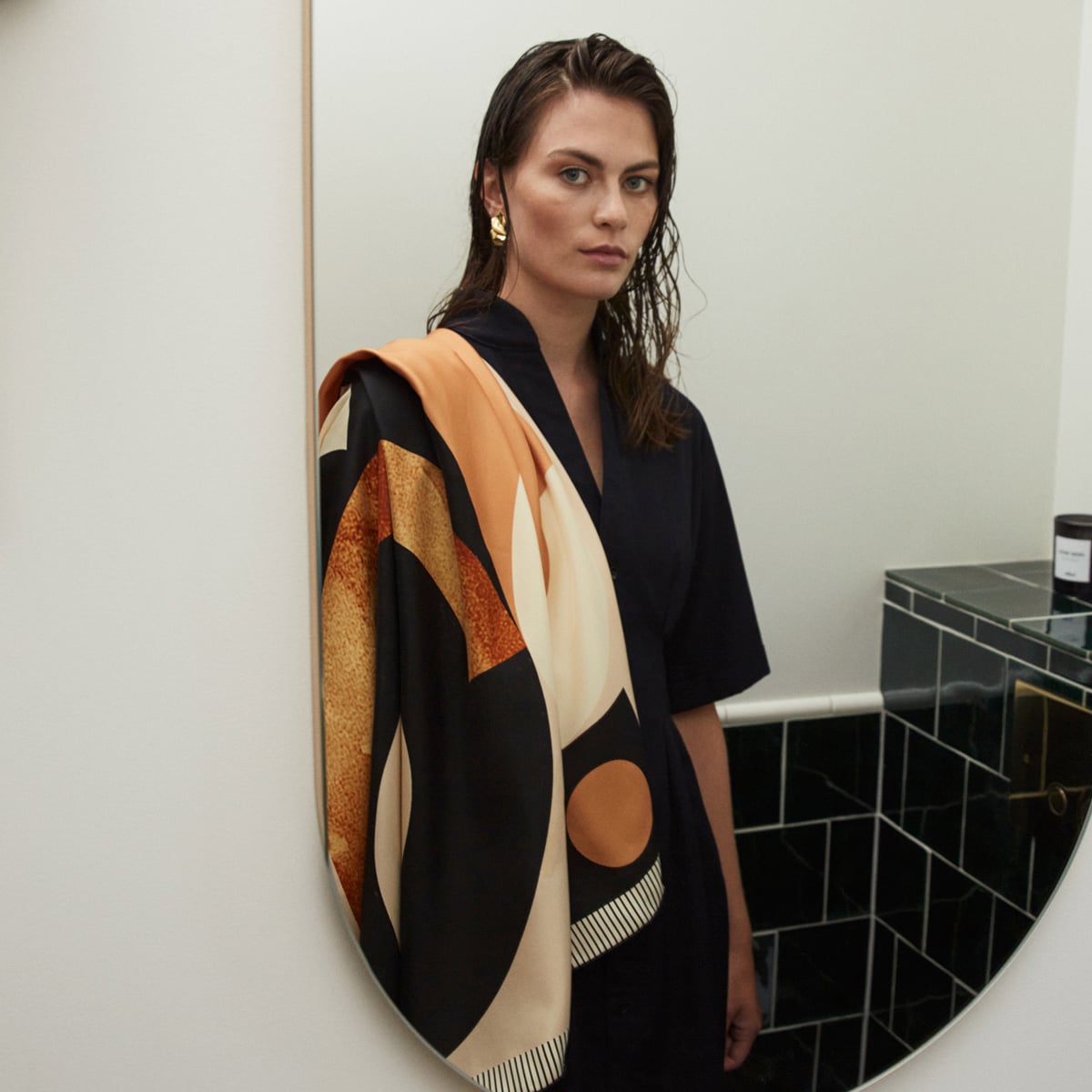 Large silk scarf Velvet Diagram