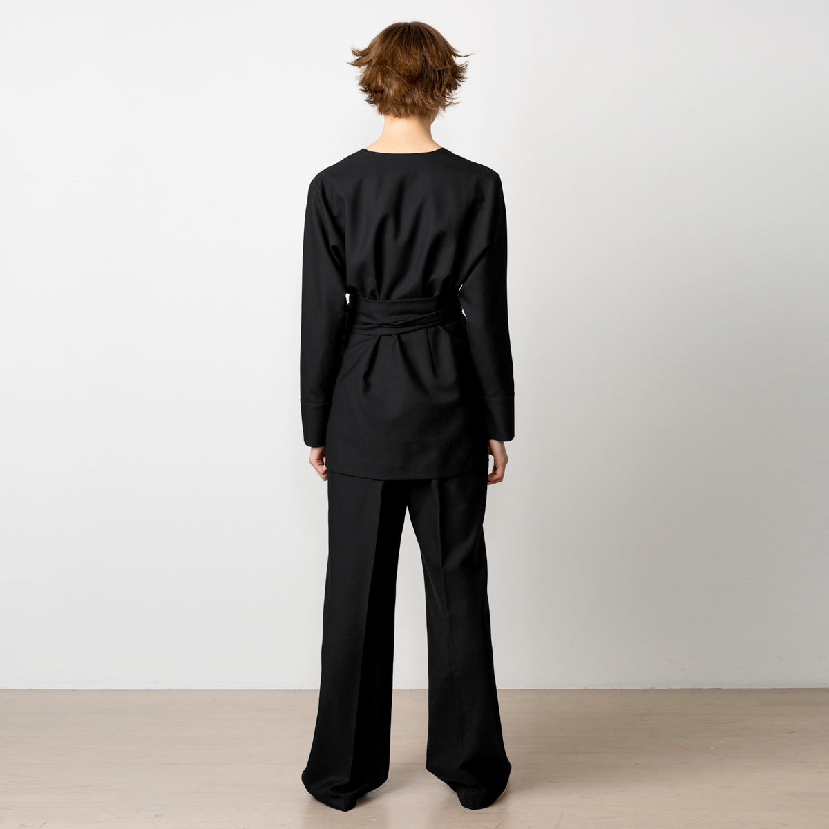 Black wrap blazer/top