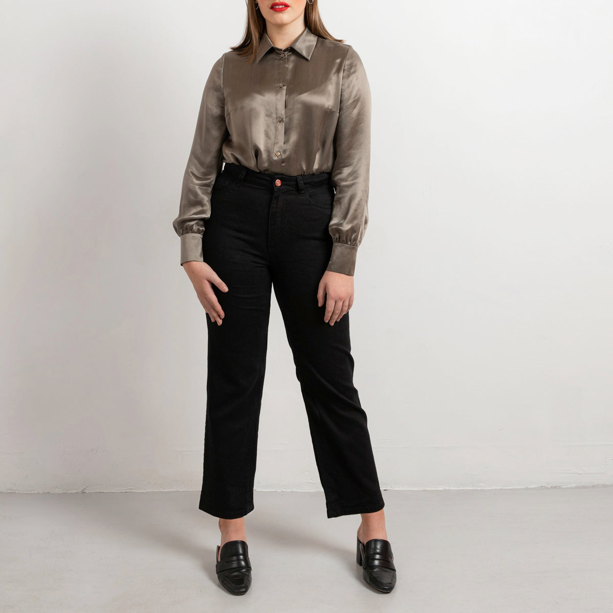 WIDE LEG JEANS CLASSIC BLACK