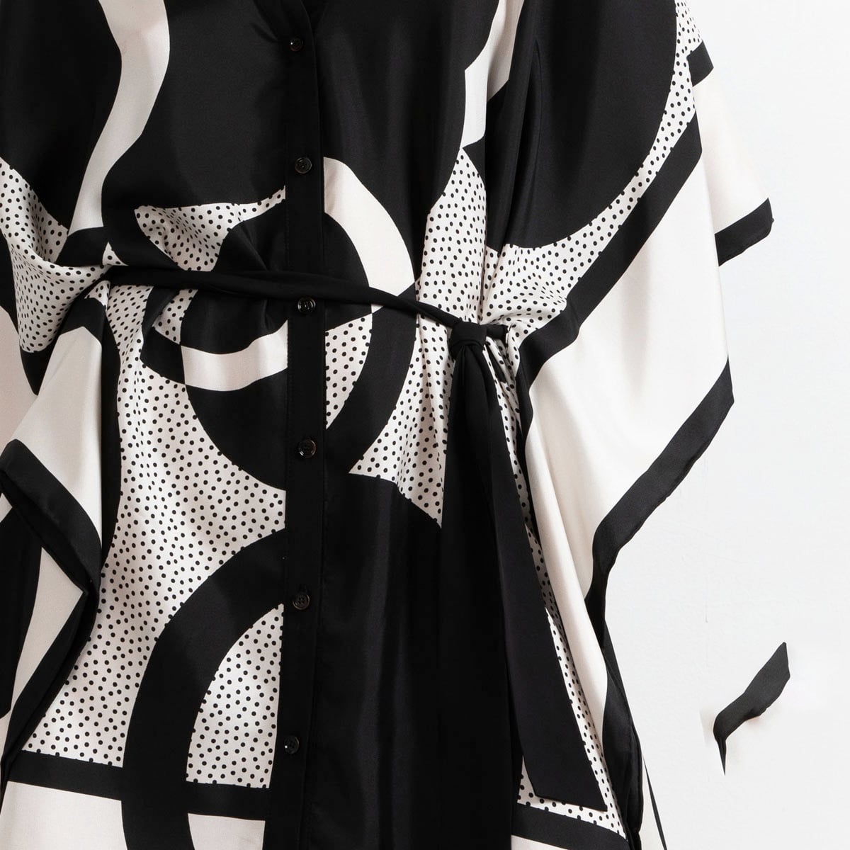 Graphic scarf print dress