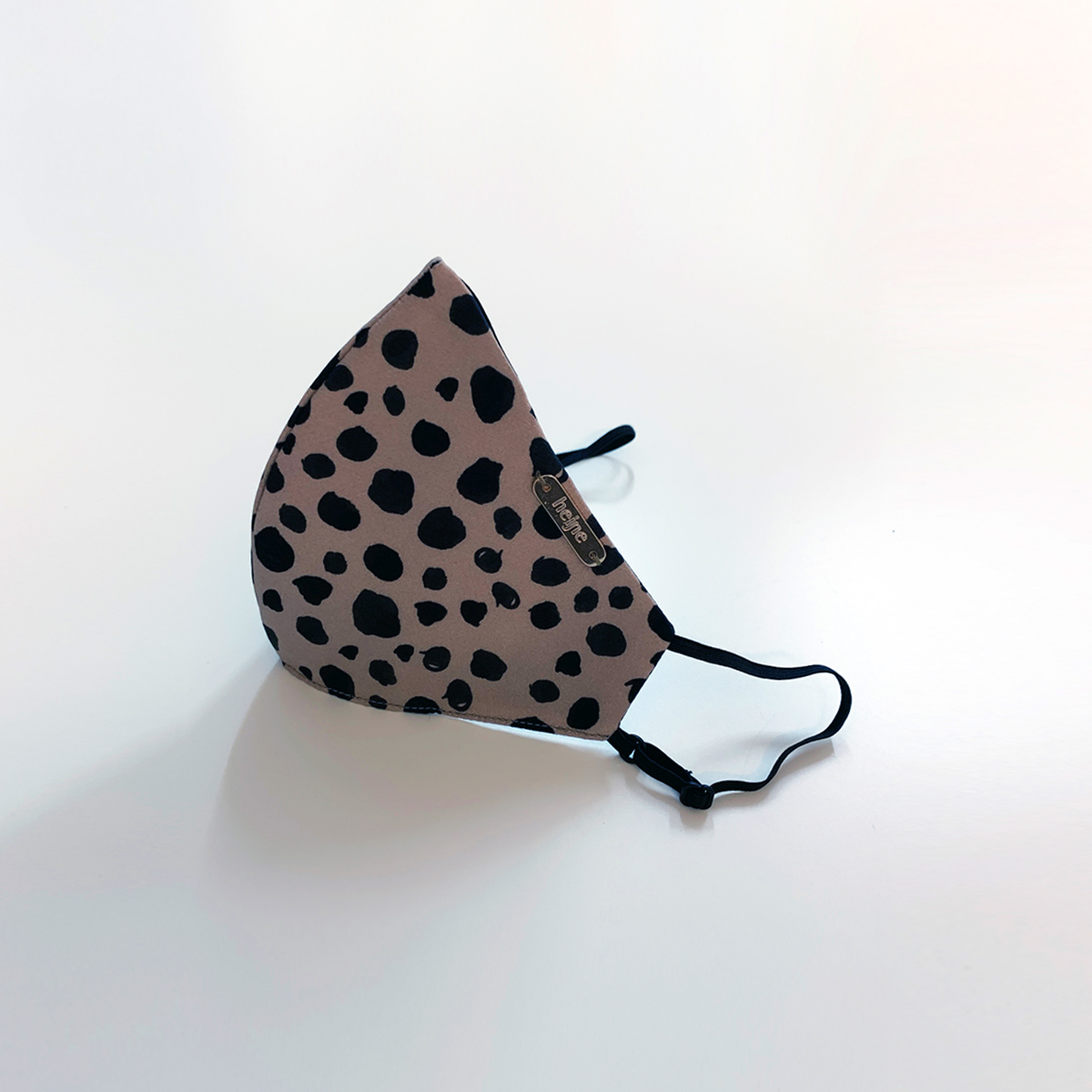 silk face mask with leopard print