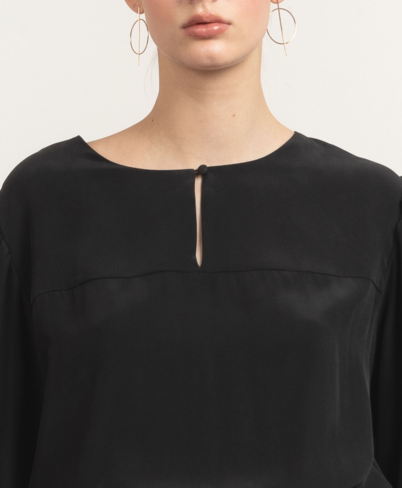 Blaze silk blouse black - Studio Heijne