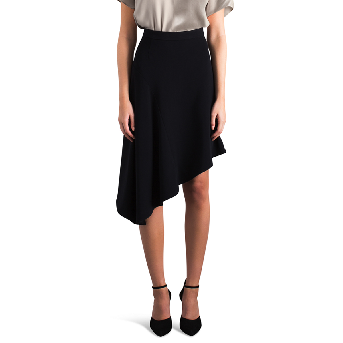 Essence asymmetrical skirt black by Studio Heijne