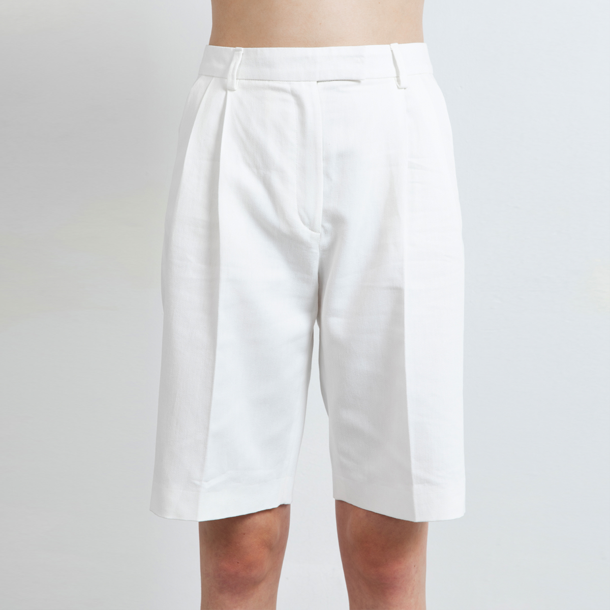 SWIPE pleated linen mix shorts - Studio Heijne