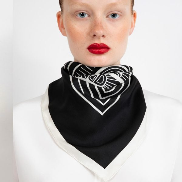 Silk scarf black