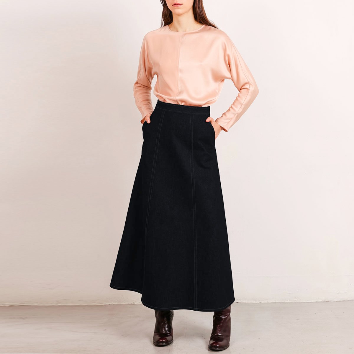 Black denim skirt from top brands | ZALANDO